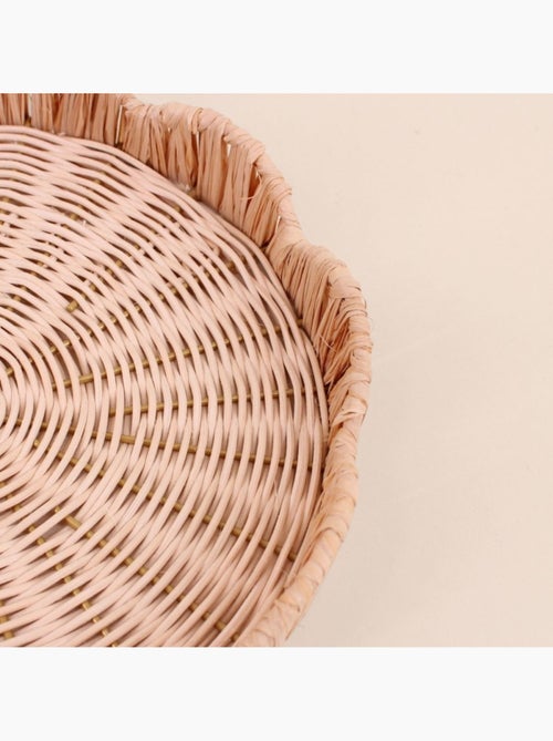 Plateau rond en rotin 25cm - Kiabi