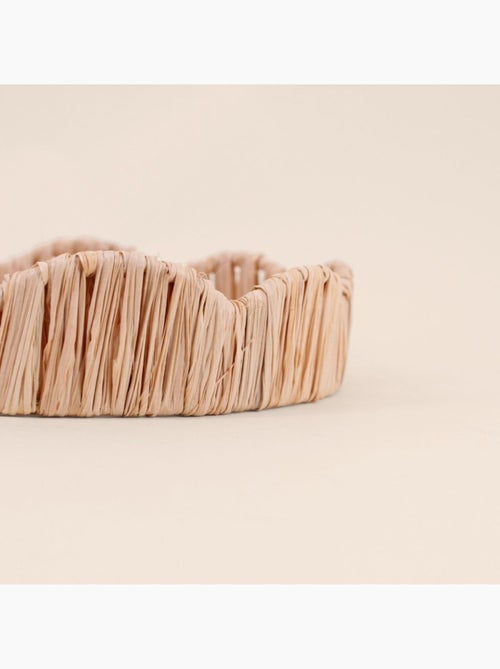 Plateau rond en rotin 25cm - Kiabi