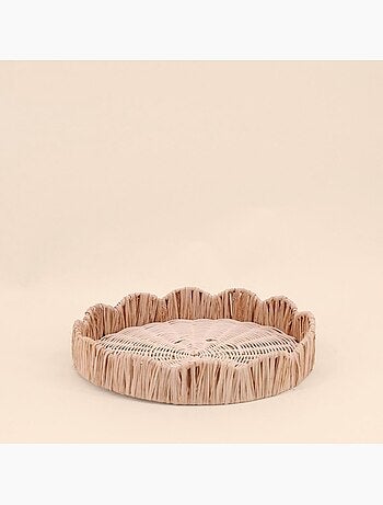 Plateau rond en rotin 30cm