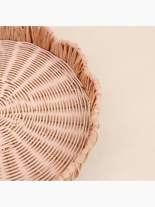 Plateau rond en rotin 30cm - Kiabi