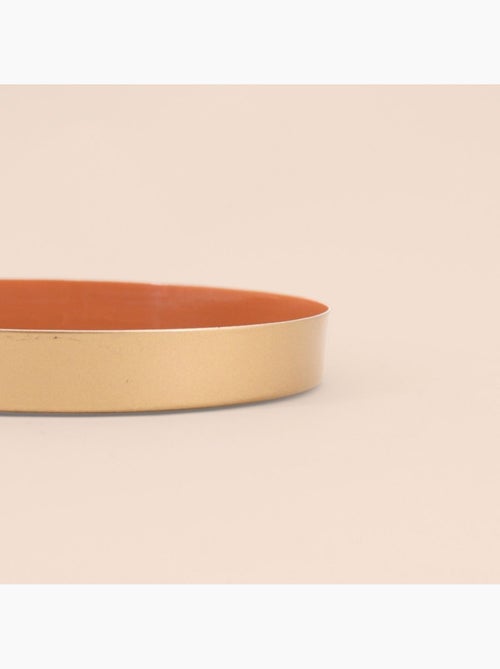 Plateau rond orange, doré 20cm - Kiabi Plateau rond orange, doré 20cm - Kiabi