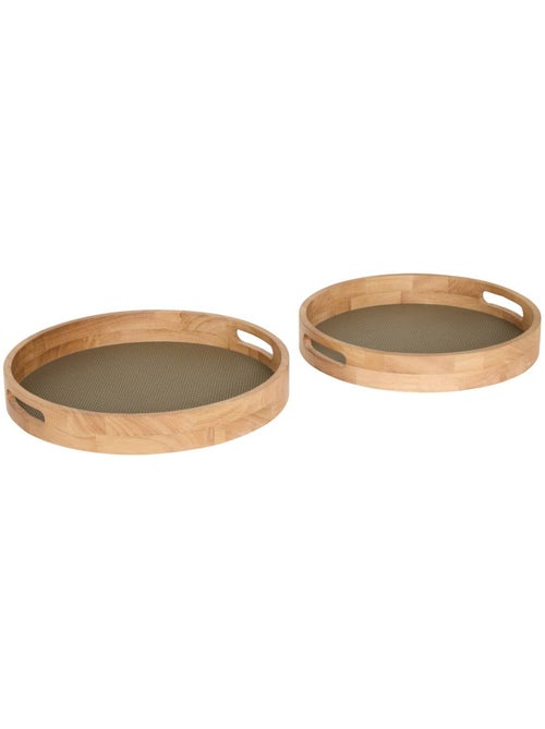 Plateau rond pu bonie kaki x2 - Kiabi