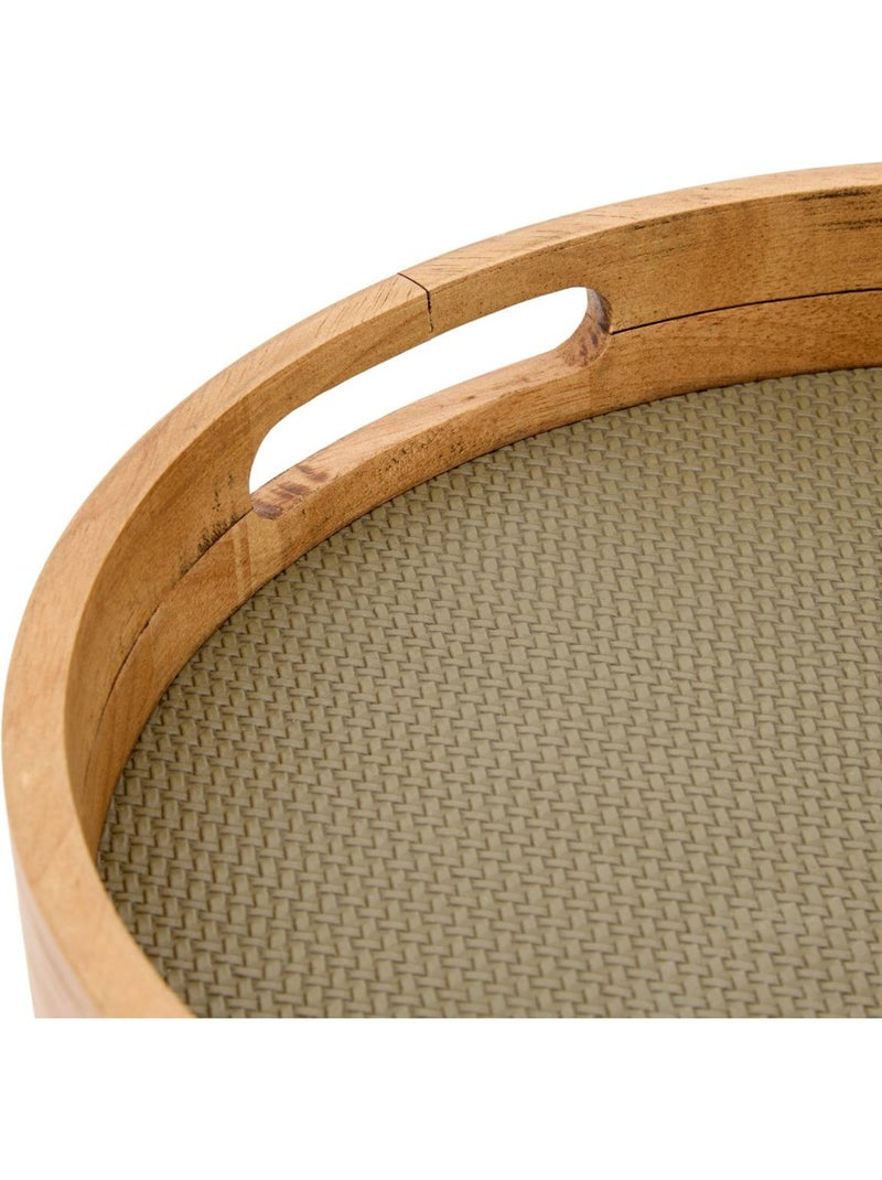 Plateau rond pu bonie kaki x2 Kaki - Kiabi