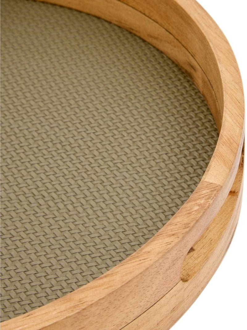 Plateau rond pu bonie kaki x2 Kaki - Kiabi