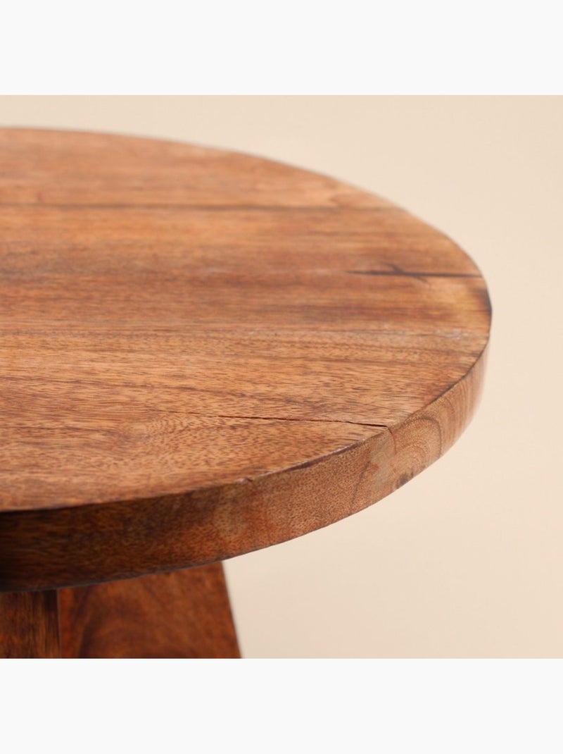 Plateau sur pied en bois 30cm Beige - Kiabi