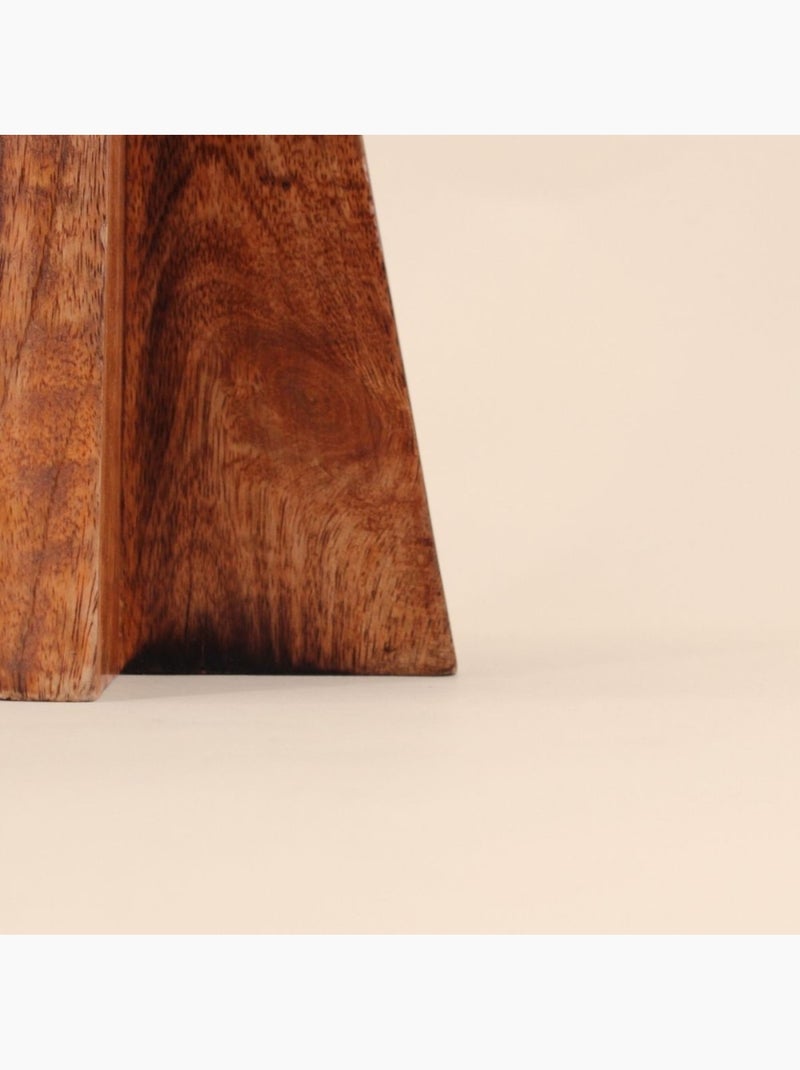 Plateau sur pied en bois 30cm Beige - Kiabi