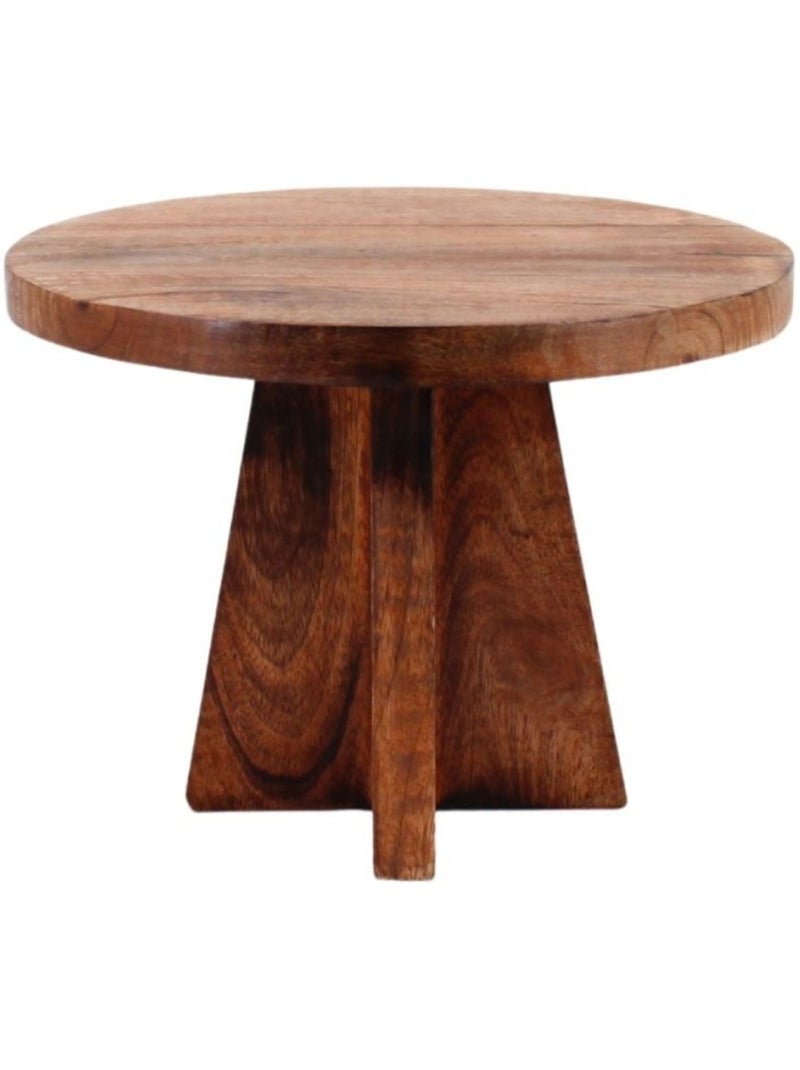 Plateau sur pied en bois 30cm Beige - Kiabi