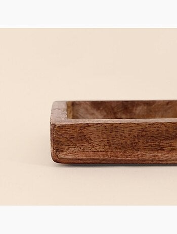 Plateau vide poche double en manguier 30x15cm