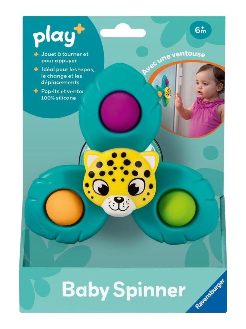 Play + - Baby Spinner leopard Bleu turquoise - Kiabi