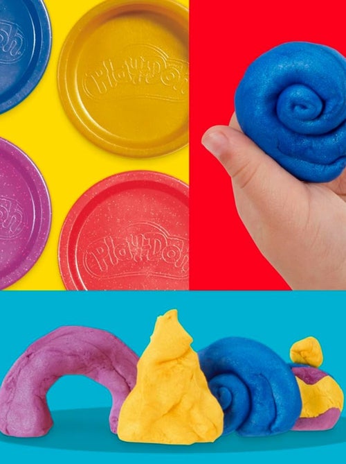 Play-Doh, Play-Doh, Pack de 4 pots de pâte à modeler - Reflets métalliques - Kiabi