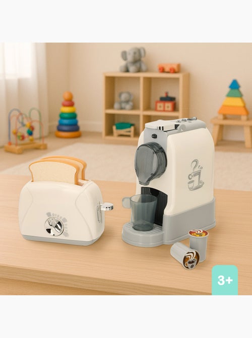 Play ensemble grille-pain et cafetière jouets avec son et lumière - Kiabi Play ensemble grille-pain et cafetière jouets avec son et lumière - Kiabi