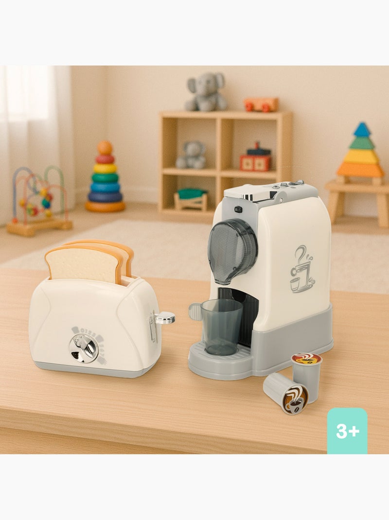 Play ensemble grille-pain et cafetière jouets avec son et lumière N/A - Kiabi