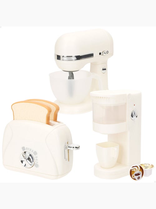 Play ensemble grille-pain, mixeur et cafetière jouets avec son et lumière - Kiabi Play ensemble grille-pain, mixeur et cafetière jouets avec son et lumière - Kiabi
