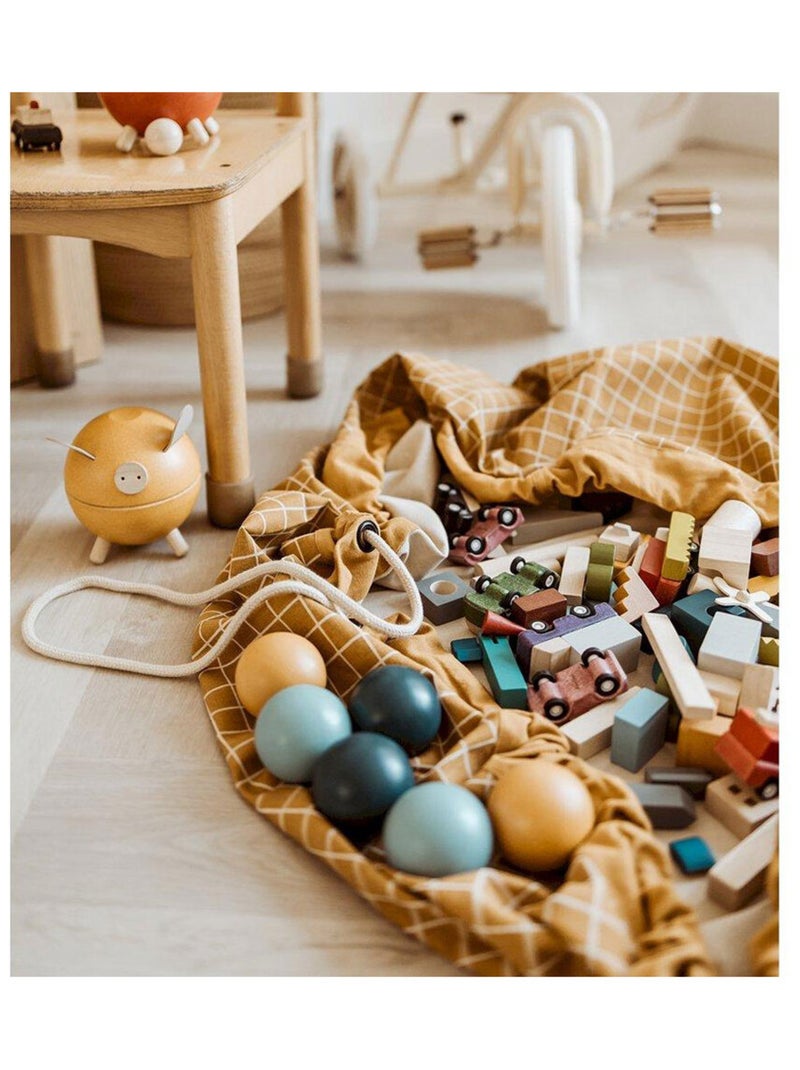 Play&Go - Sac à jouets 2 en 1 Noomad Original Organic Jaune - Kiabi