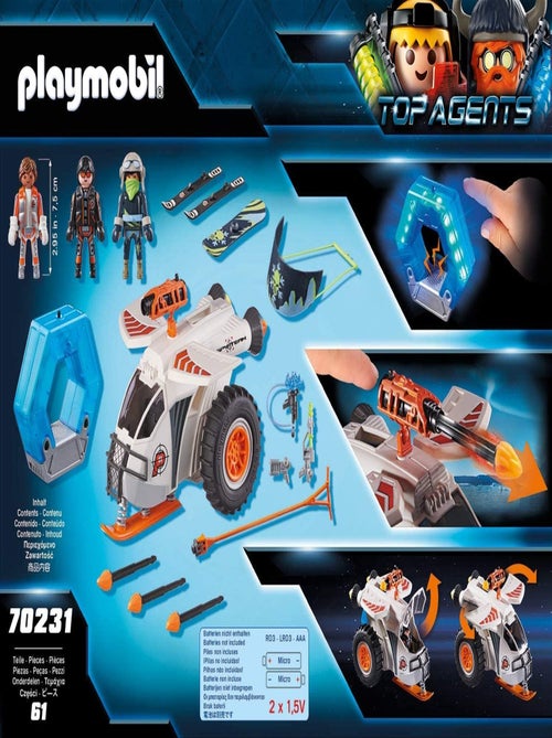 Playmobil 70231 Top Agents : Véhicule des neiges de la Spy Team - Kiabi