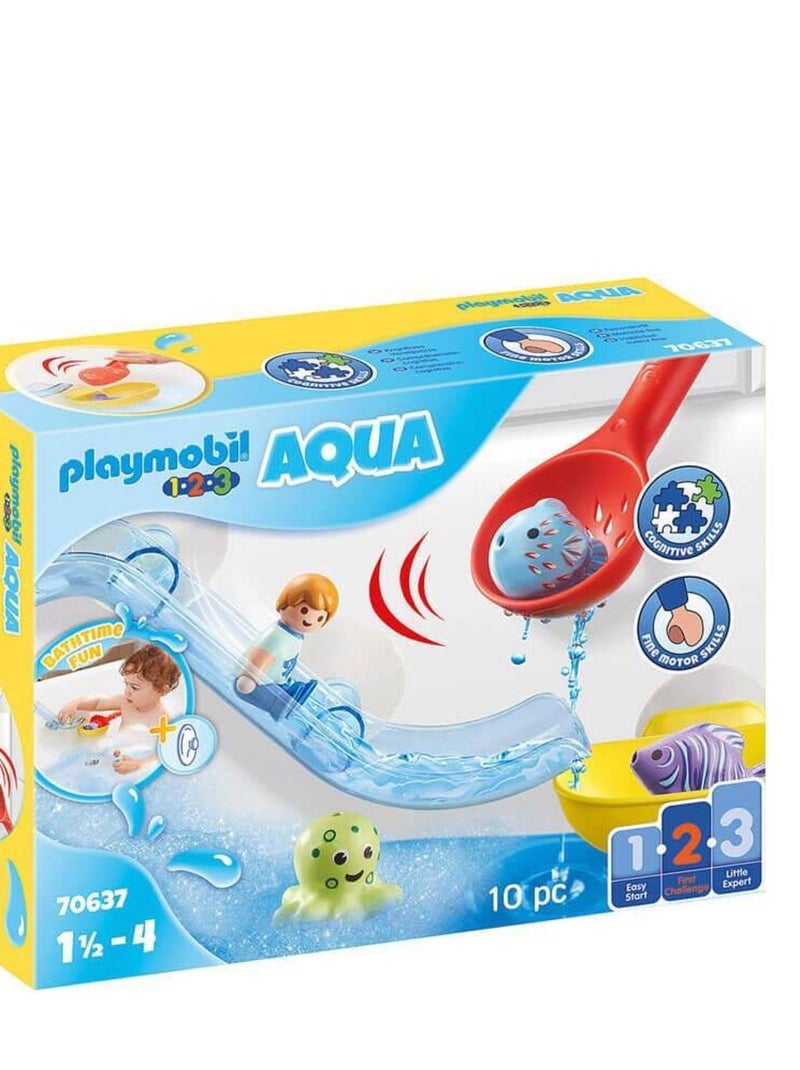 Playmobil 70637 1.2.3 Aqua : Grand toboggan aquatique et animaux marins N/A - Kiabi