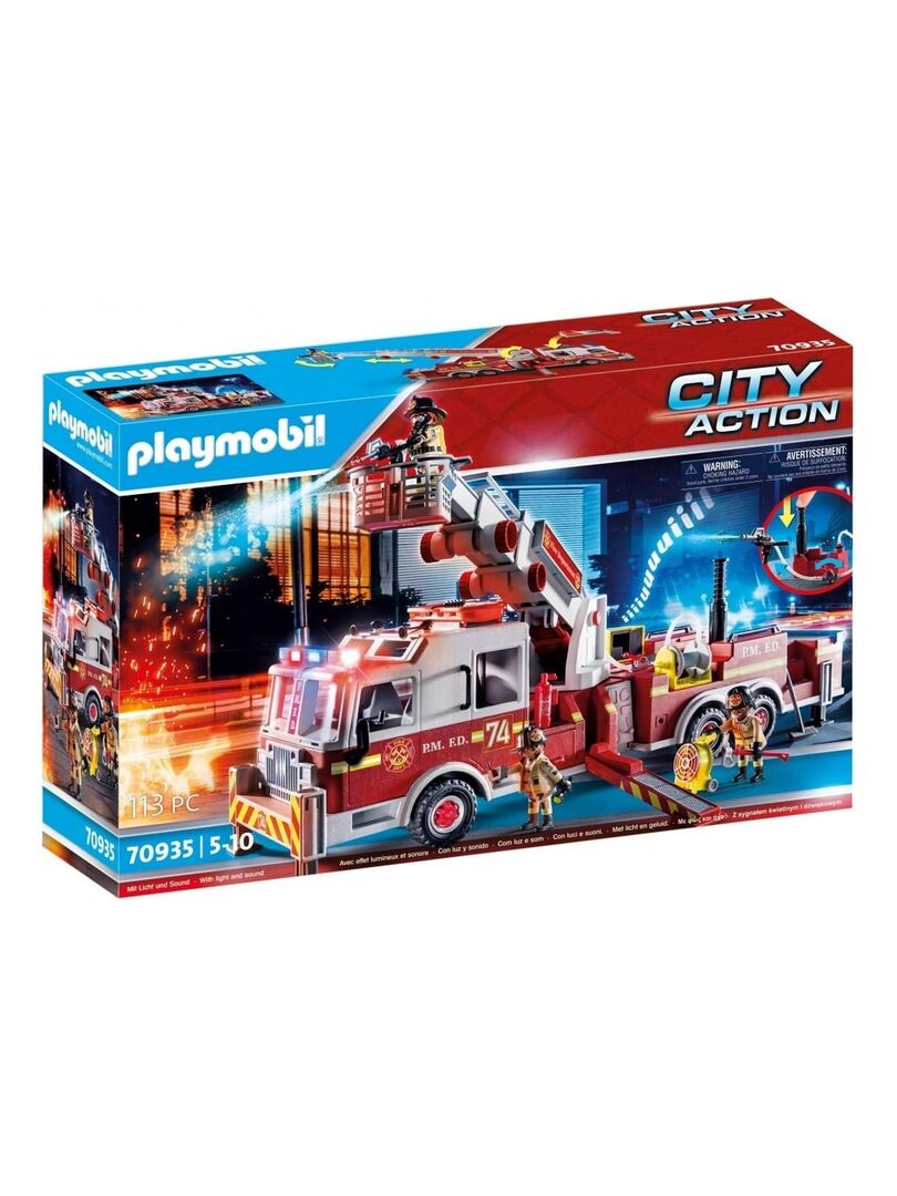Camion de pompier PLAYMOBIL City Action, 3 ans et plus