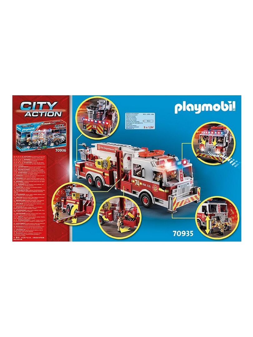 Playmobil 70935 City Action : Camion de pompiers avec échelle - N/A - Kiabi  - 86.09€