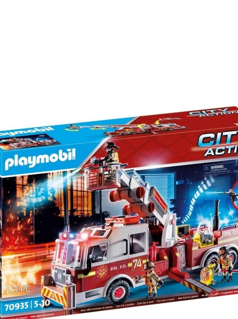 Playmobil 70935 City Action : Camion de pompiers avec échelle N/A - Kiabi