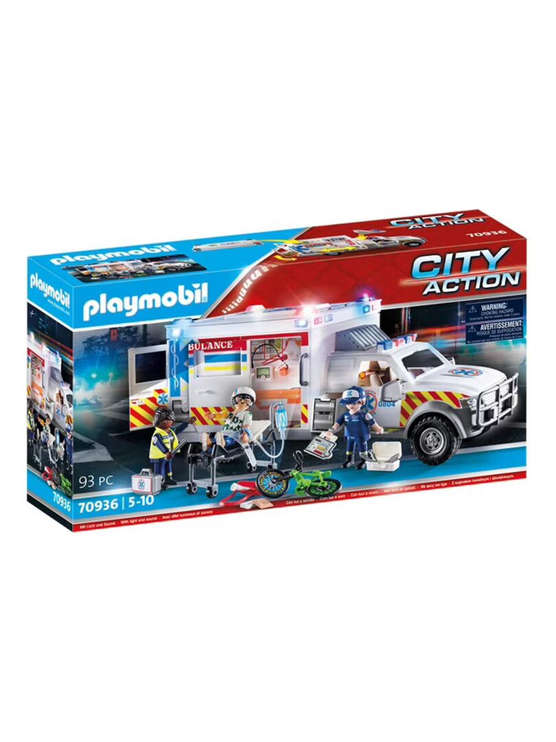 Playmobil 70936 City Action : Ambulance avec secouristes et blessé - N/A -  Kiabi - 93.10€
