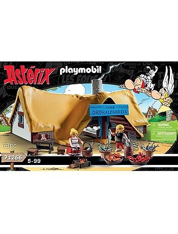 Playmobil 71266 astérix hutte d'ordralfabetix, village d’astérix, jouet de collection, dès 5 ans