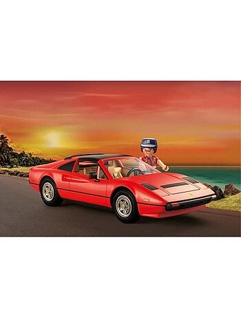 Playmobil 71343 magnum ferrari 308gt, classic cars, adulte, voiture de collection, 48 pièces