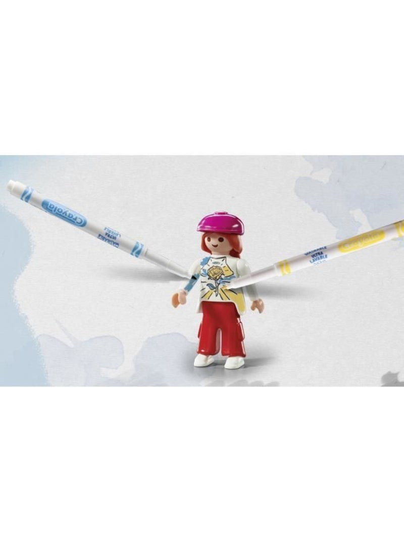 Playmobil 71515 skateurs avec rampe, color, 44 pièces, avec crayons crayola, dès 6 ans N/A - Kiabi
