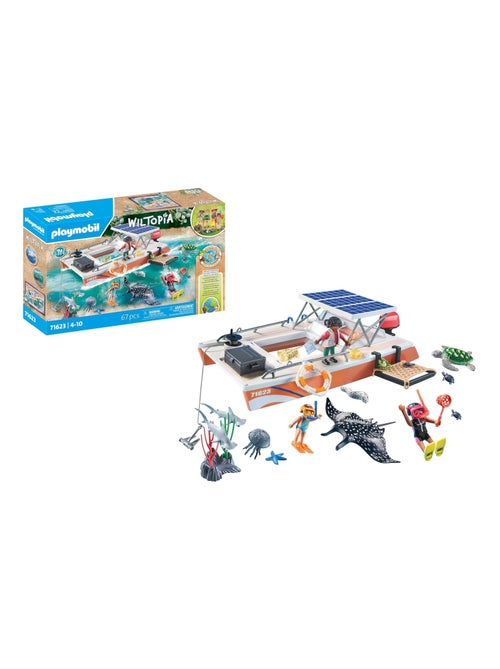 Playmobil 71623 Bateau de Surveillance des récifs coralliens - Wiltopia - Dès 4 Ans - Kiabi