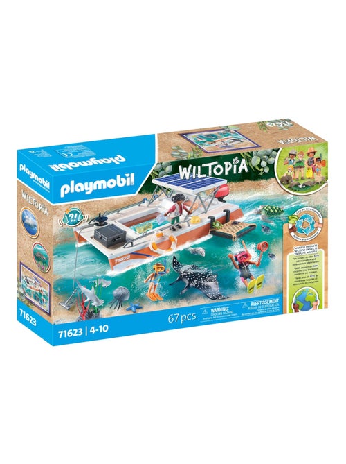 Playmobil 71623 Bateau de Surveillance des récifs coralliens - Wiltopia - Dès 4 Ans - Kiabi