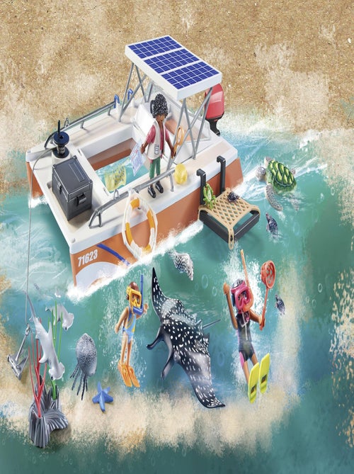 Playmobil 71623 Bateau de Surveillance des récifs coralliens - Wiltopia - Dès 4 Ans - Kiabi