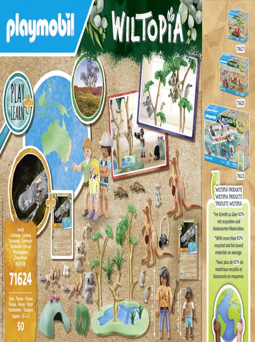 Playmobil 71624 Explorateurs avec Animaux australiens - Wiltopia - Dès 4 Ans - Kiabi
