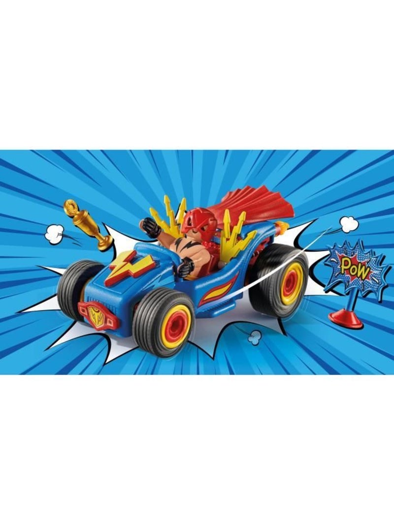 Playmobil 71632 catcheur et kart, funstars, 39 pièces, dès 4 ans N/A - Kiabi