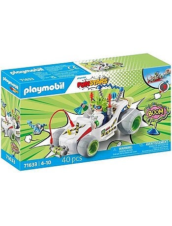 Playmobil 71633 chercheur et kart, funstars, 40 pièces, dès 4 ans