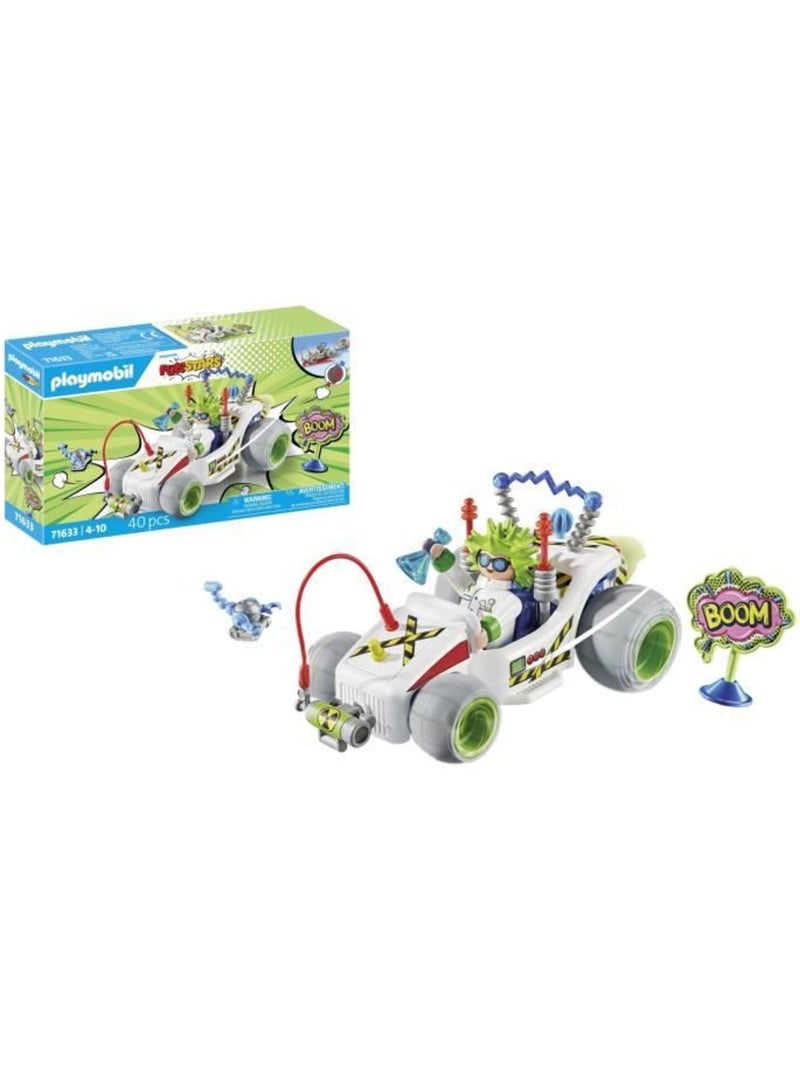 Playmobil 71633 chercheur et kart, funstars, 40 pièces, dès 4 ans N/A - Kiabi