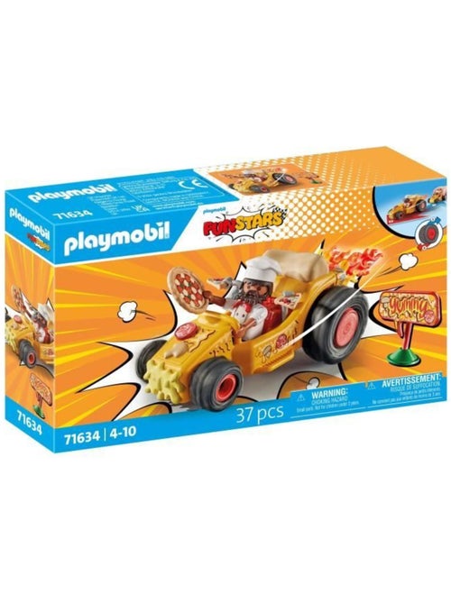 Playmobil 71634 kart pizzaïolo - moteur rétractable - 1 personnage - 36 accessoires - multicolore - Kiabi