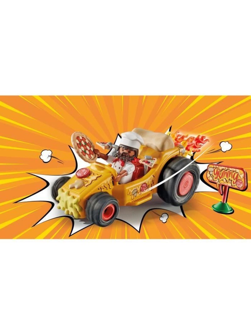 Playmobil 71634 kart pizzaïolo - moteur rétractable - 1 personnage - 36 accessoires - multicolore N/A - Kiabi