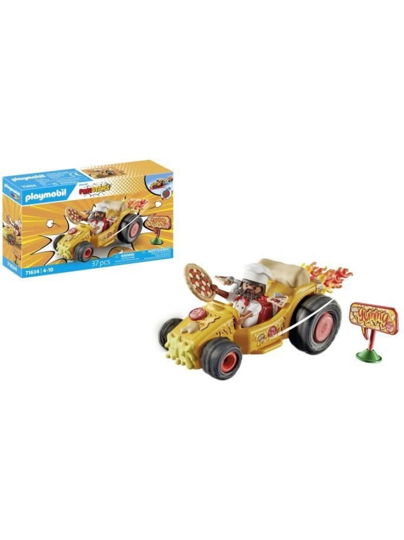 Playmobil 71634 kart pizzaïolo - moteur rétractable - 1 personnage - 36 accessoires - multicolore N/A - Kiabi