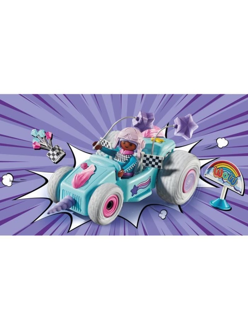 Playmobil 71635 jeune fille licorne et kart, funstars, 46 pièces, dès 4 ans N/A - Kiabi