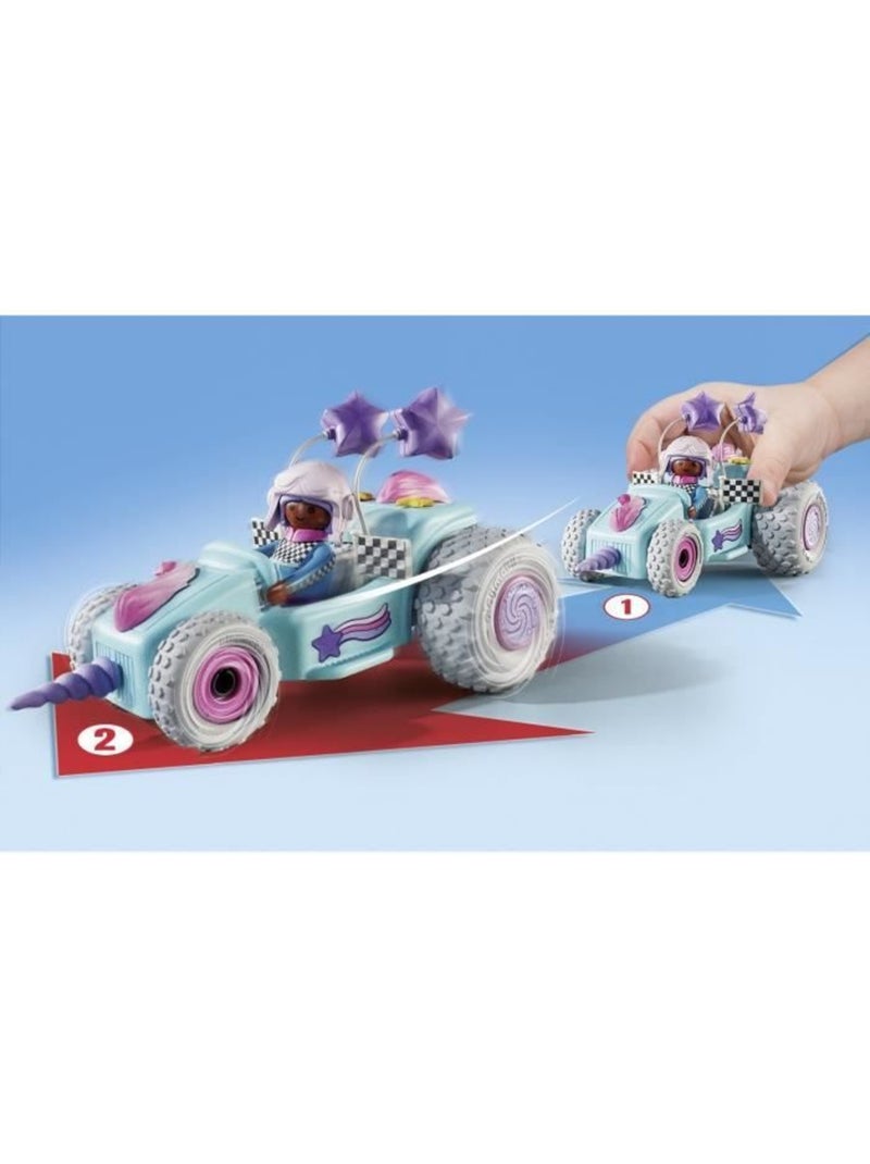 Playmobil 71635 jeune fille licorne et kart, funstars, 46 pièces, dès 4 ans N/A - Kiabi