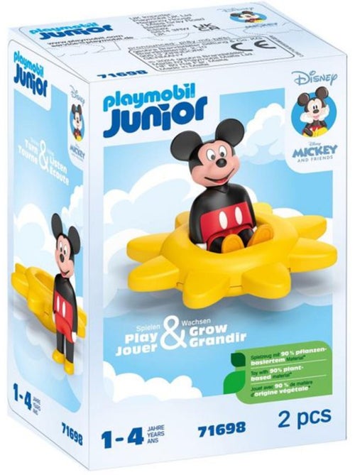 Playmobil 71698 junior disney mickey et toupie soleil, 2 pièces, sans bisphénol a, dès 12 mois - Kiabi