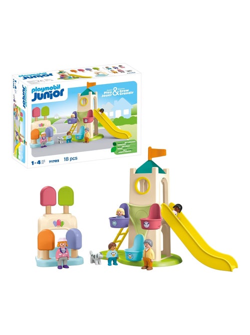 Playmobil 71703 Junior : Aire de Jeux avec Toboggan géant - Dès 12 Mois - Kiabi