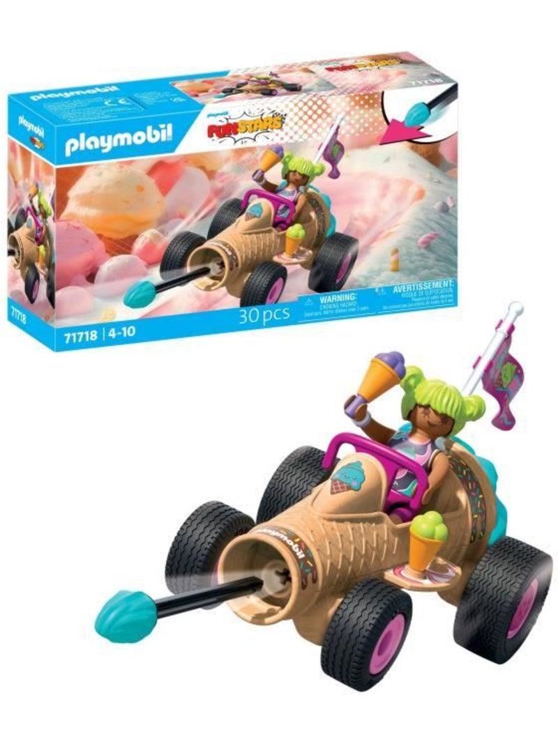 Playmobil 71718 kart cornet de glace, funstars, 30 pièces, dès 4 ans N/A - Kiabi