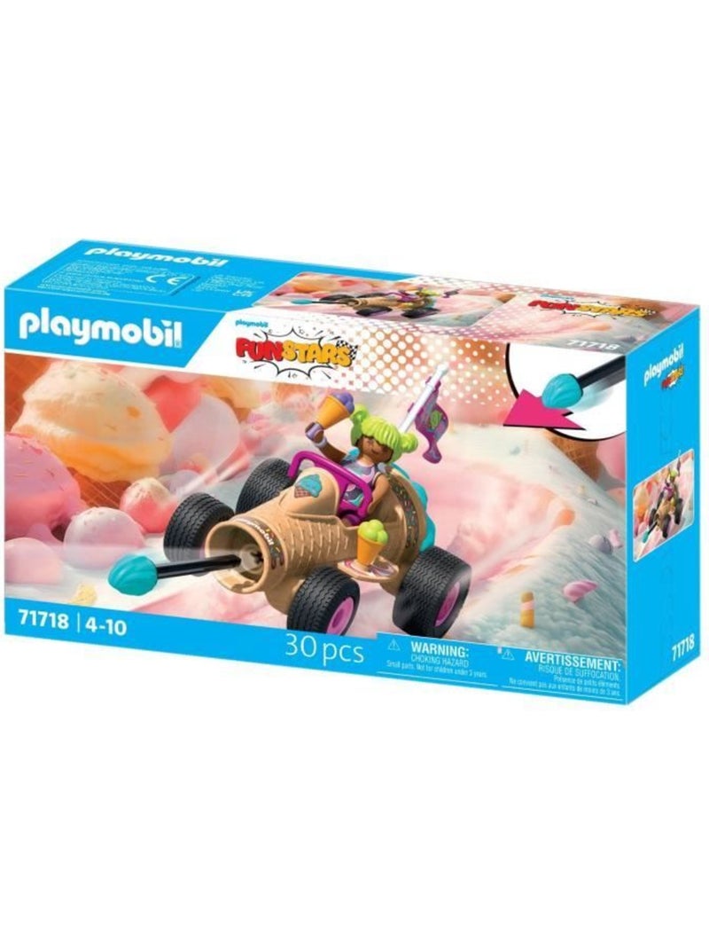 Playmobil 71718 kart cornet de glace, funstars, 30 pièces, dès 4 ans N/A - Kiabi