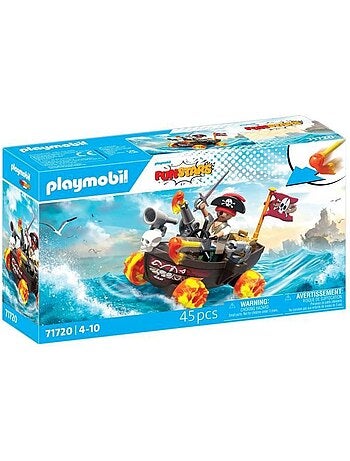 Playmobil 71720 kart bateau de pirate, funstars, 45 pièces, dès 4 ans
