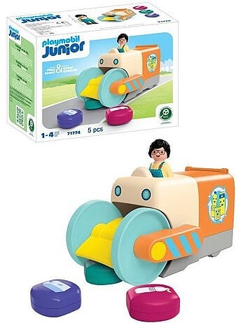 Playmobil 71774 camion de collecte de déchets, playmobil junior, 5 pièces, dès 12 mois