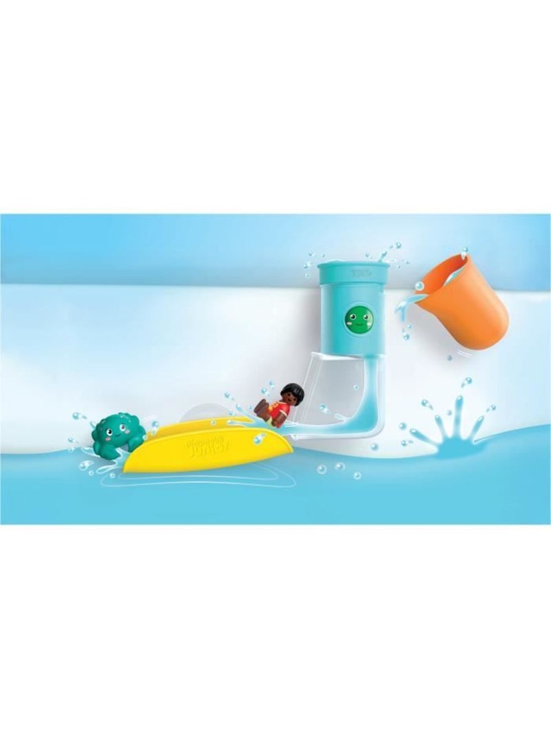 Playmobil 71775 toboggan avec réservoir d'eau , playmobil junior aqua & tinti, 8 pièces, dès 12 mois N/A - Kiabi