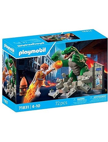 Playmobil 71831 - super héros vs le lézard géant