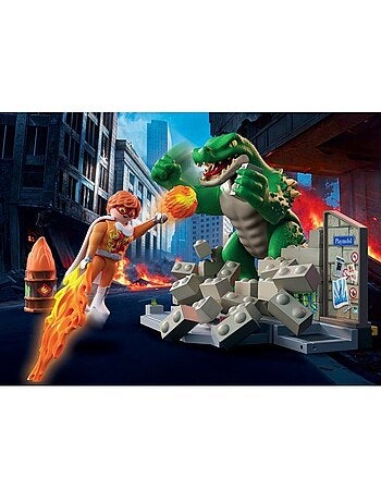 Playmobil 71831 - super héros vs le lézard géant