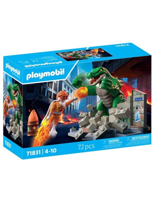 Playmobil 71831 - super héros vs le lézard géant - Kiabi