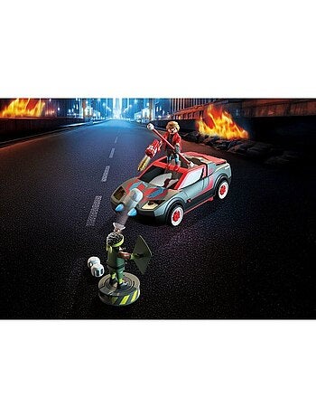 Playmobil 71832 véhicule multifonction de super-héros, super heroes, 70 pièces, dès 4 ans
